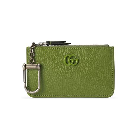 gucci marmont green card holder|gucci card holder with keychain.